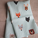 woodland tea towel