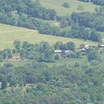 view of Wingstem Farm from Blue Ridge Parkway